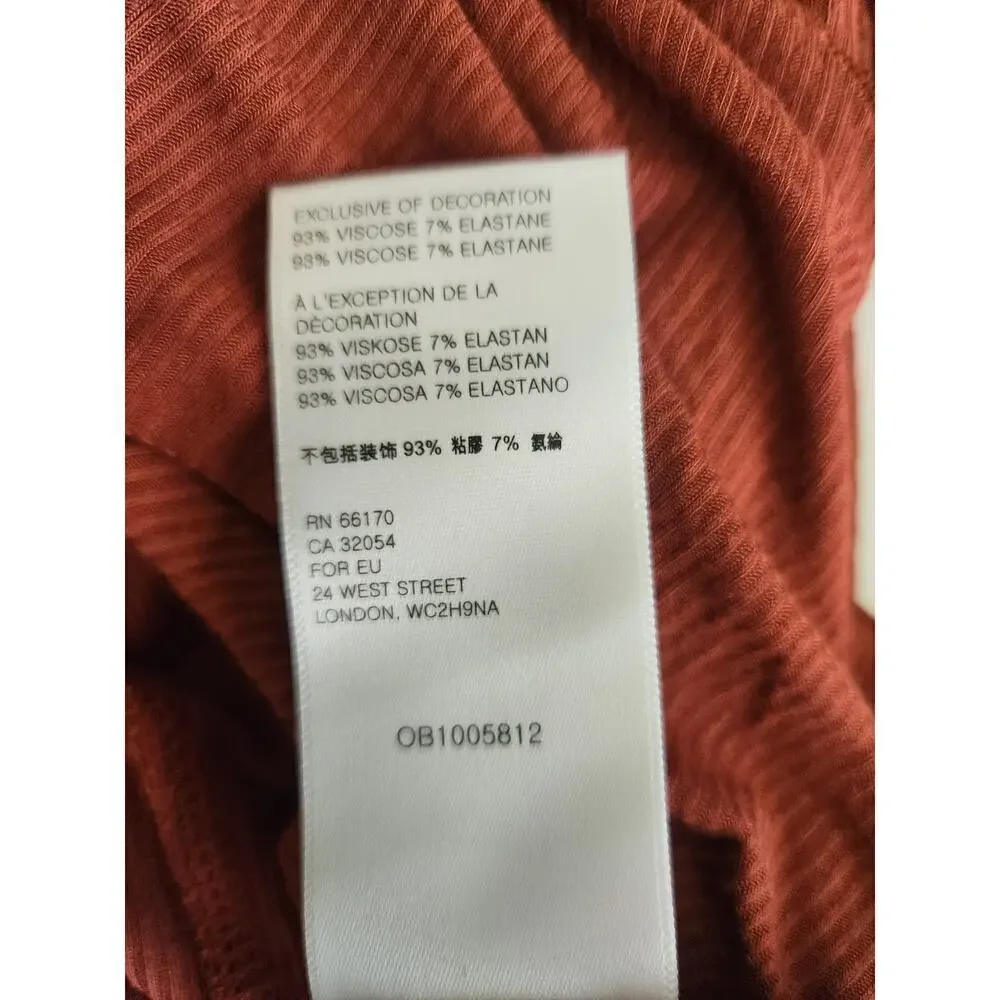 Free People Shimmy Shake Top sz S Brick Low Open Back Top boho Slouchy oversized - Picture 6 of 9